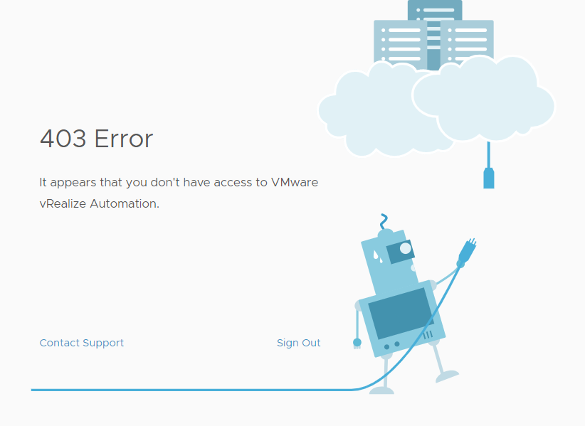 vRA 403 Error